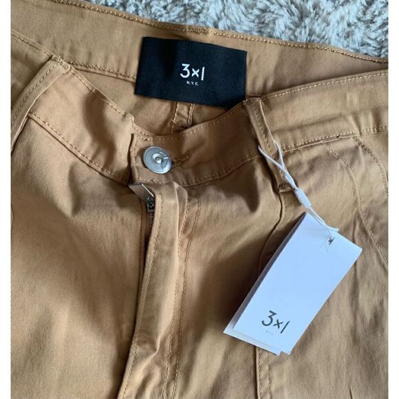 NWT 3X1 N.Y.C. SABINE Khaki Tapered Crop Chino Pants Size 29 retail $265 - Picture 3 of 7
